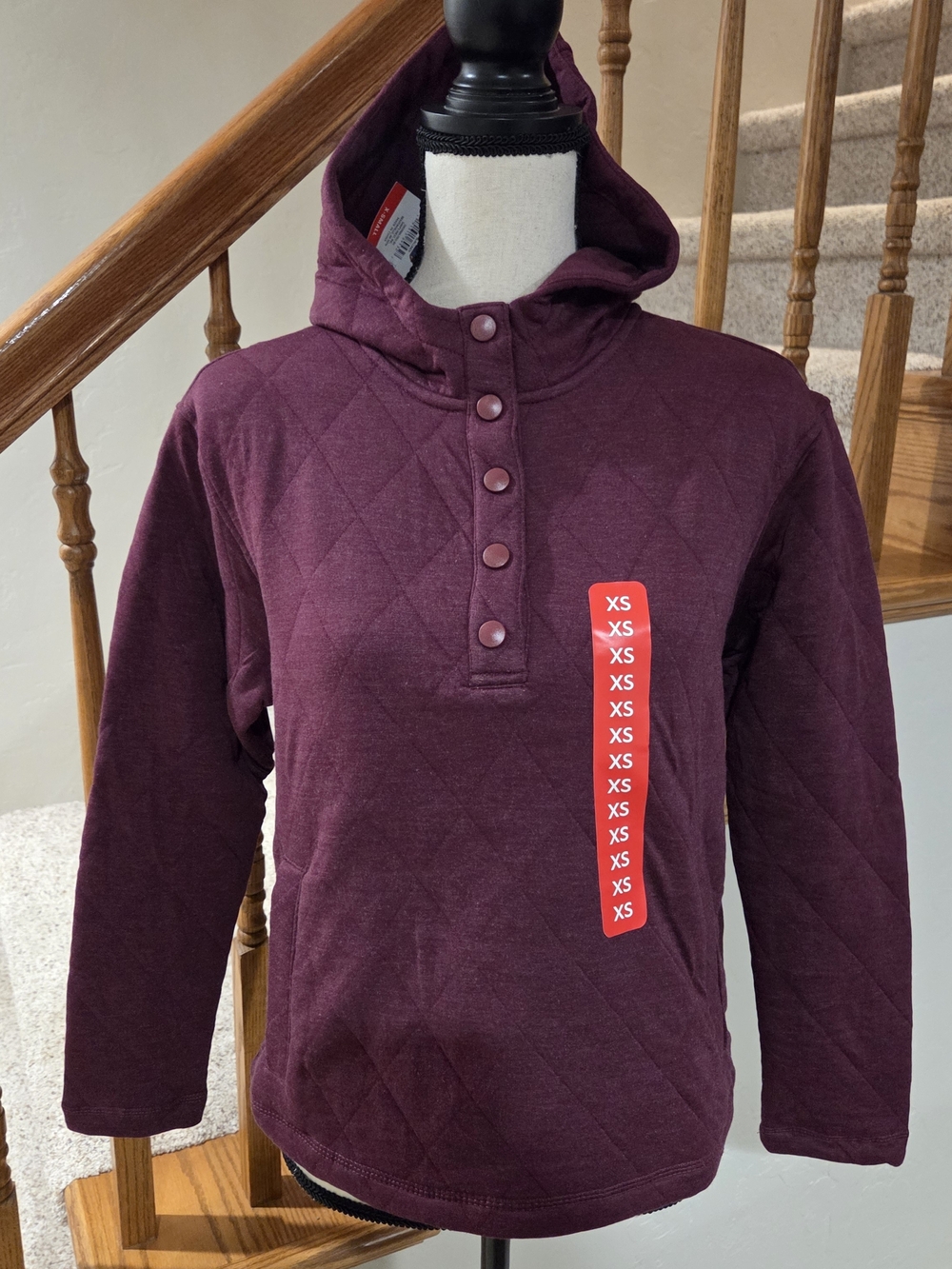 Lands End Quilted Hoodie Size Xsmall